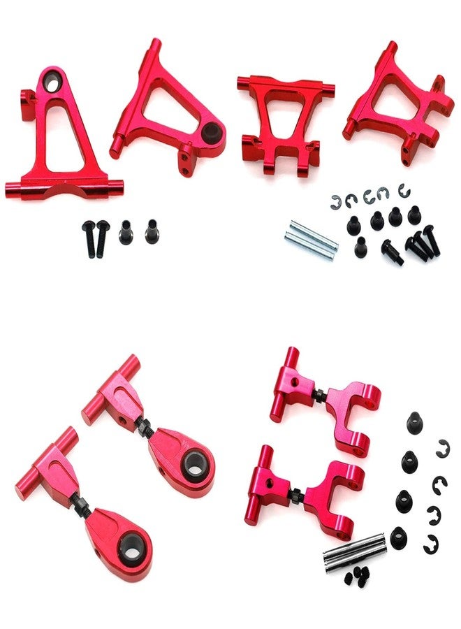 Chanmoo RC TT-02 Full Set Upgrade Kit Aluminum Drive Shaft Swing Arm Steering Cup CVD Bumper Motor Base Suspension Arms For Tamiya TT02 Upgrade Part 1/10 On Road Touring Rally Racing Car (Red 21PCS) - Image 2
